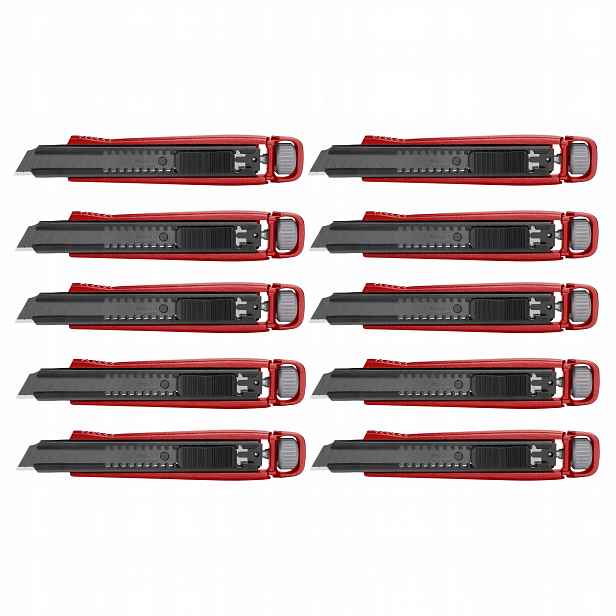 10 x Nůž Nůž Na Tapety Zesílený Kovový 18 mm Autolock