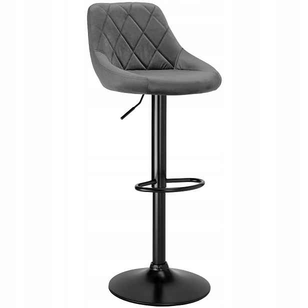 Barová Židle Cydro Black grafitový Velvet