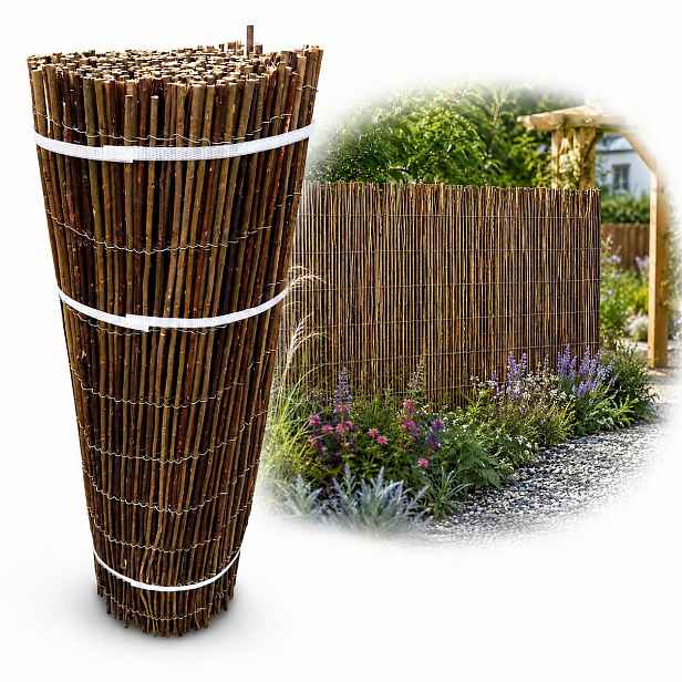 Proutěná podložka 90x500 cm Kryt Na Balkon Terasa proutí na oplocení