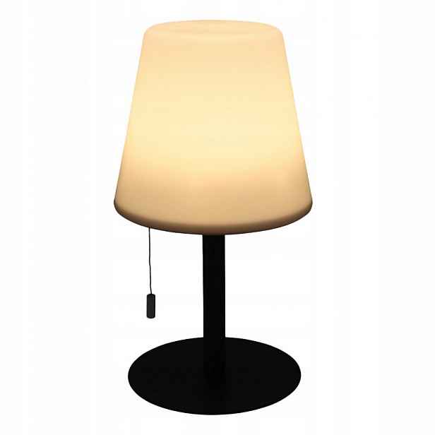 Stojací Zahradní Lampa S Bezdrátovou Baterií Na Usb, Kov, 30 CM, Černá