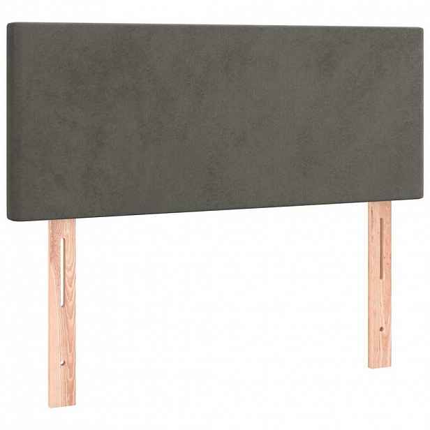 vidaXL Čelo postele tmavě šedé 100x5x78/88 cm samet