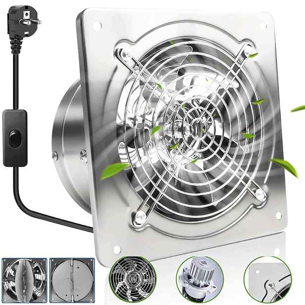 Vysoce Kvalitní, Silný Průmyslový Nástěnný Odsávací Ventilátor 150 MM