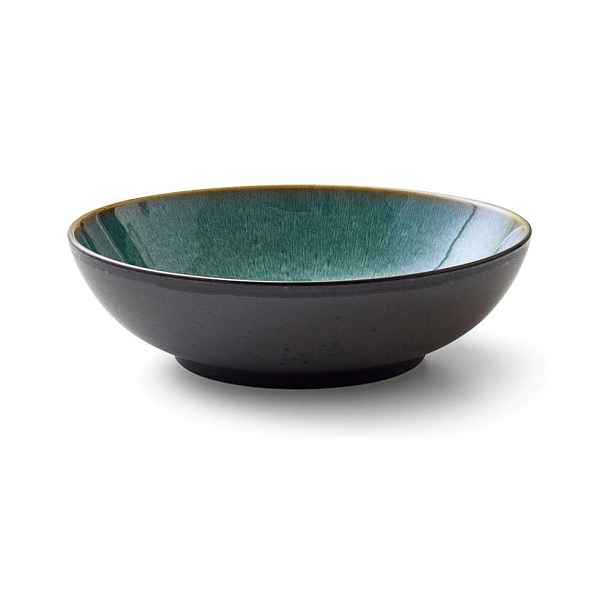 Zelená/černá servírovací miska z kameniny 1,8 l Gastro Green/Black – Bitz
