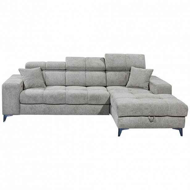 MID.YOU ROHOVÁ SEDAČKA, textil, světle šedá