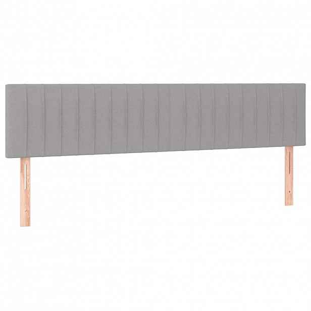 vidaXL Čela postele světle šedá 180x5x78/88 cm látka