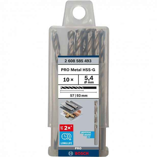 Bosch - Sada vrtáků do kovu, 5,4x93 mm, 10 ks 2608585493
