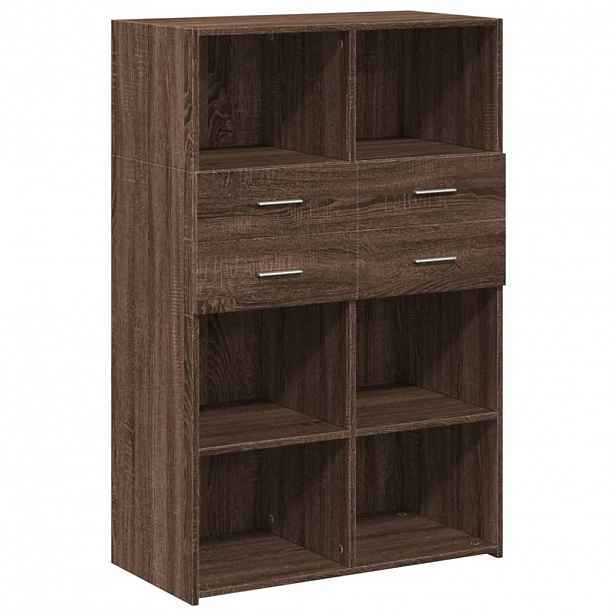 vidaXL Skříň highboard hnědý dub 80 x 42,5 x 124 cm kompozitní dřevo