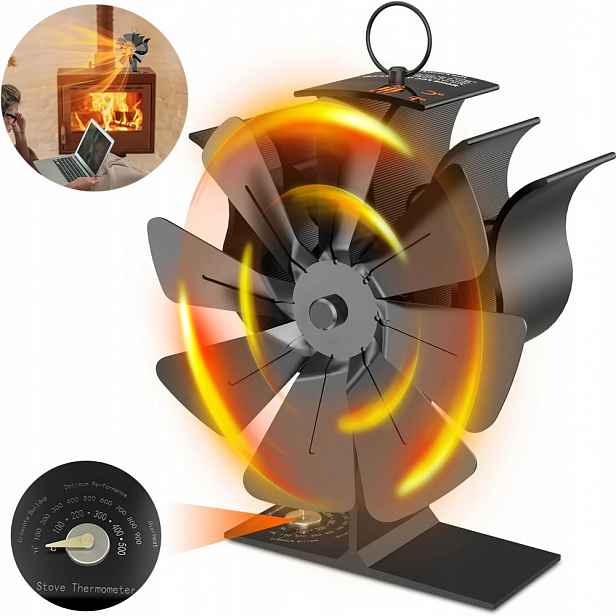 Termoelektrický Krbový Ventilátor Napájený Teplem, Krbový Ventilátor