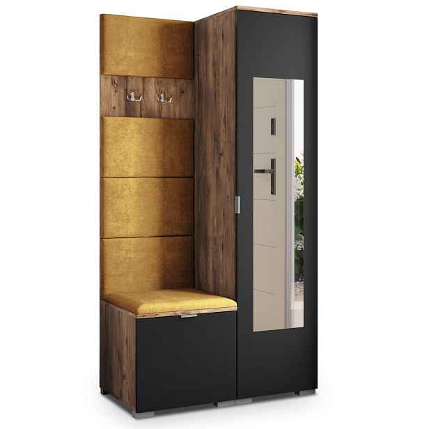 MASSENO MODERNÍ PŘEDSÍŇOVÁ SESTAVA VIRA, 95/181/51 cm, dub Lefkas
