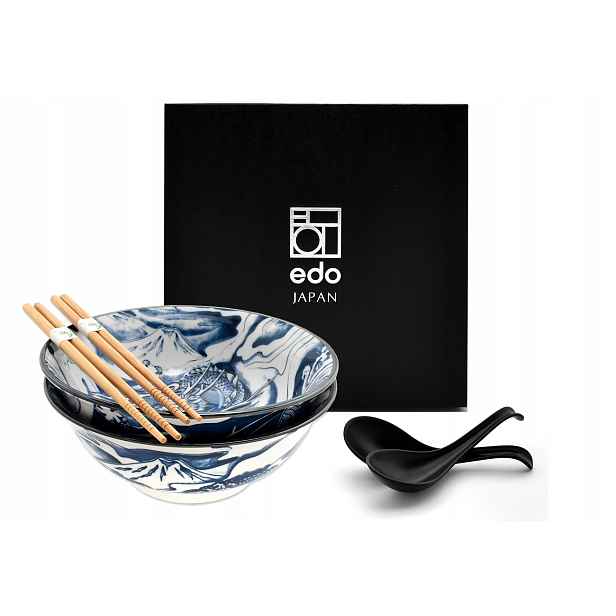 Sada 2 misek s lžícemi a kuličkami Ramen Dragon Buru 1000 ml Box