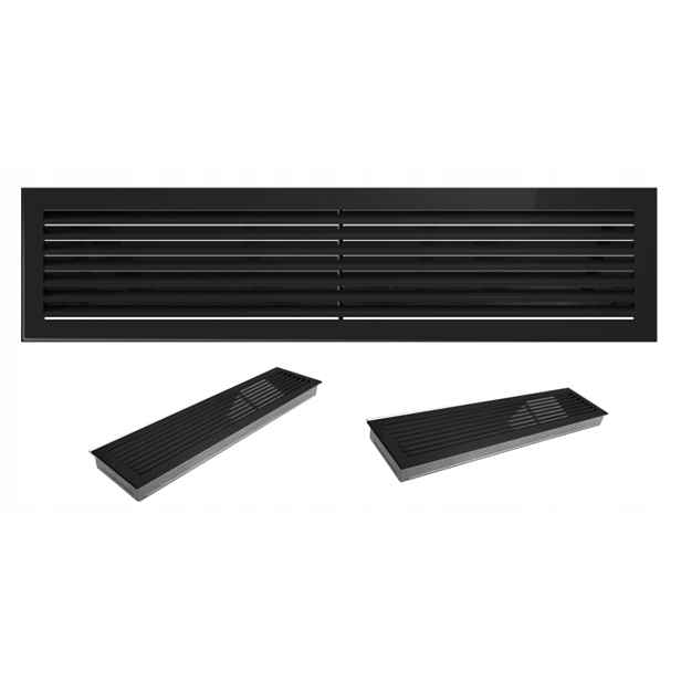 Ventilační mřížka Fresh černá 17x70