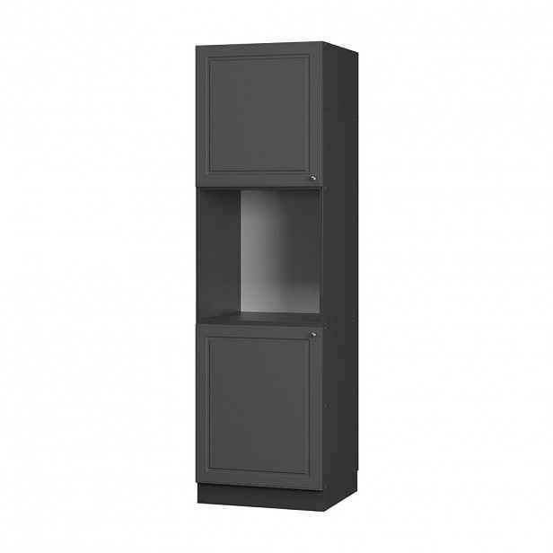 Vicco SKŘÍŇKA NA VESTAVĚNOU TROUBU Fame-Line Anthrazit-Gold Landhaus 60 cm otevřený