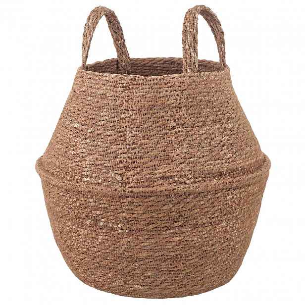 vidaXL Květináč s úchyty Přírodní Ø 22 x 20 cm 100% mořská tráva