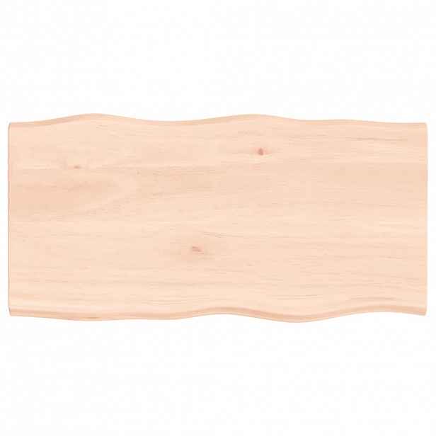 vidaXL Stolní deska 100 x 50 x 2 cm neošetřený masivní dub živá hrana
