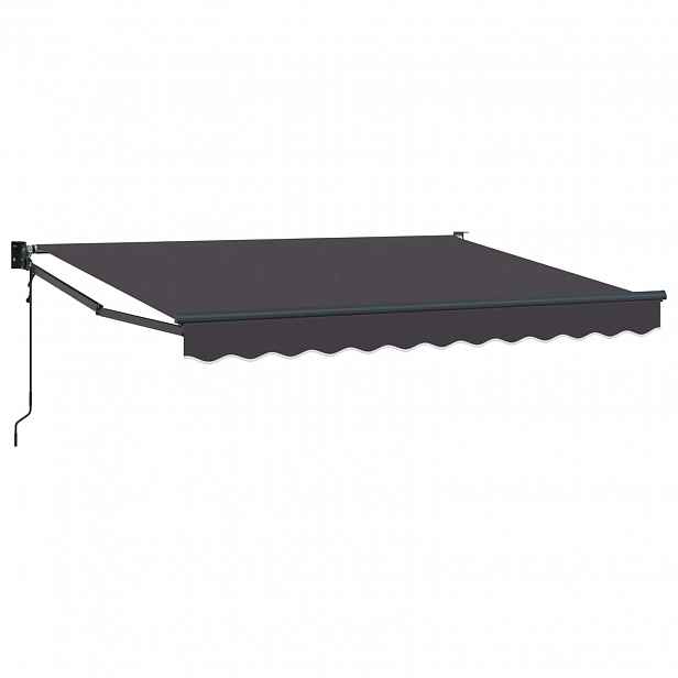 vidaXL Stahovací markýza Antracitová 3,5 x 2 m Polyester a kov