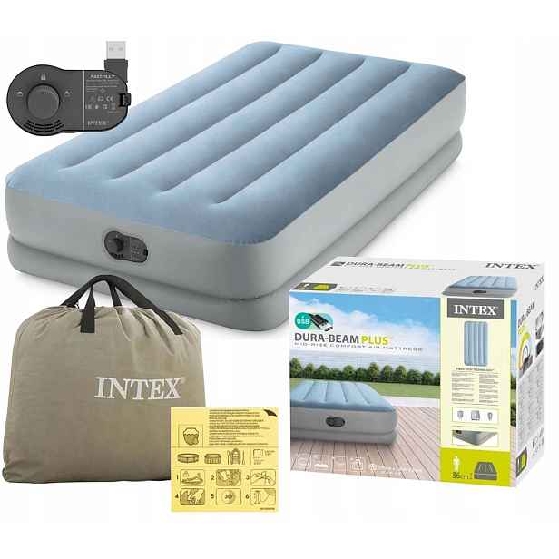 Matrace 191x99x36 cm s vestavěnou pumpou Usb Intex 64157