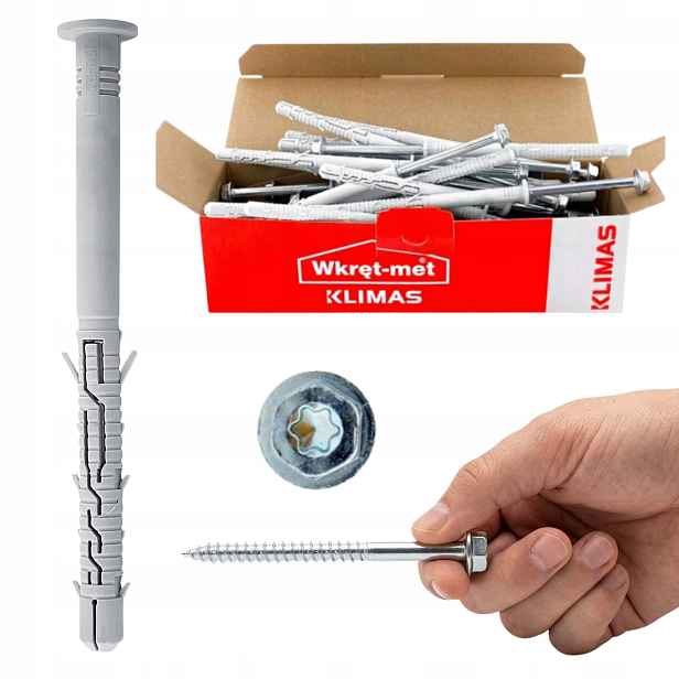 Rozpěrné Hmoždinky pro betonu Torx Kpr-fast nylonové 10x260 Wkręt-met 25 ks