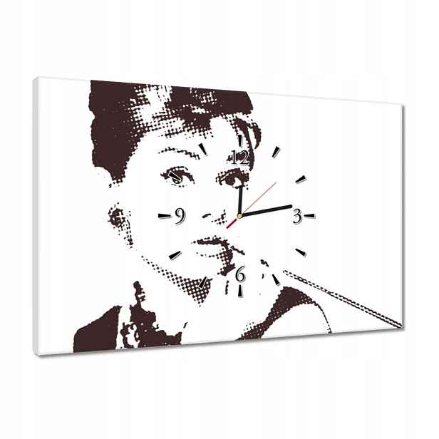 Hodiny 60x40 Audrey Hepburn Cigaretka