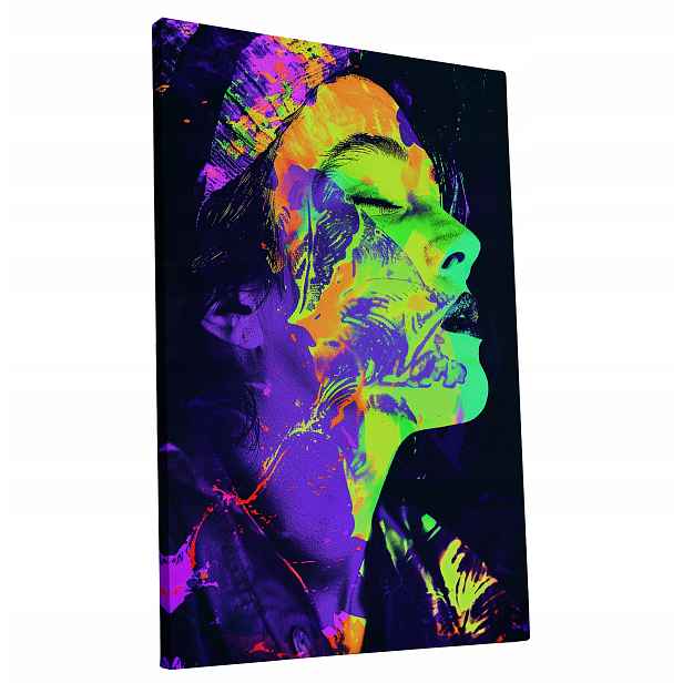 Obraz na plátně Portrét Ženy v Barvách do bytu, pokoje, obýváku 60x90