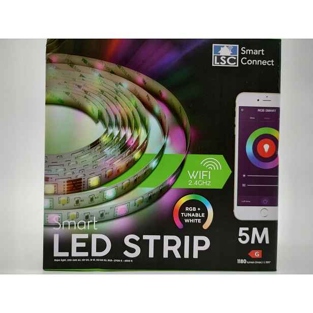 Led pásek Barevný Bílý Rgb Lsc Smart Connect 5 m wifi 1180 lumenů 18 wattů