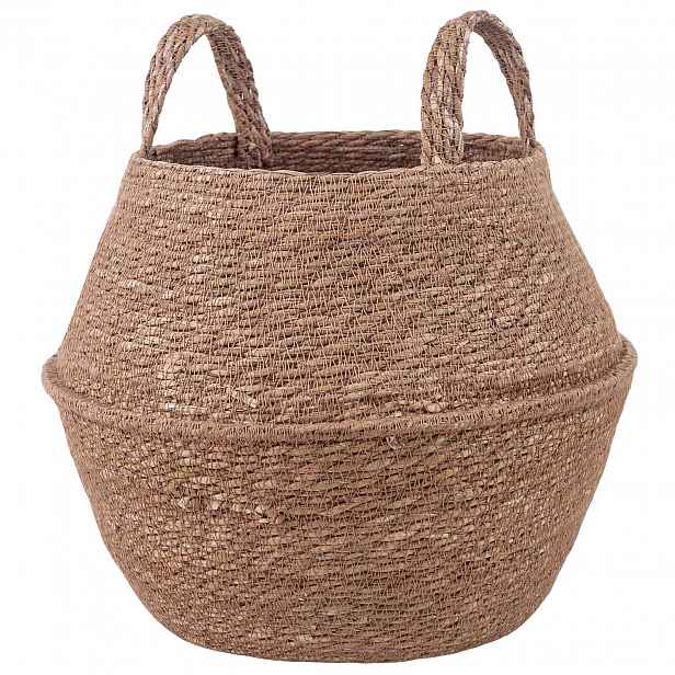 vidaXL Květináč s úchyty Přírodní Ø 32 x 32 cm 100% mořská tráva