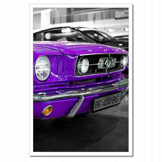 Plakáty v rámu 40x60 Fialový Ford Mustang