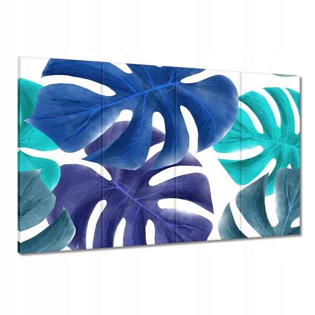 Obrazy 120x80 Monstera Listy Modrá