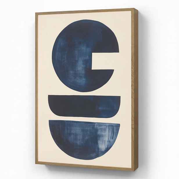 OnlyWow NÁSTĚNNÁ LAMPA S AKUMULÁTOREM Tvary - modrá - abstraktní 70x100 cm