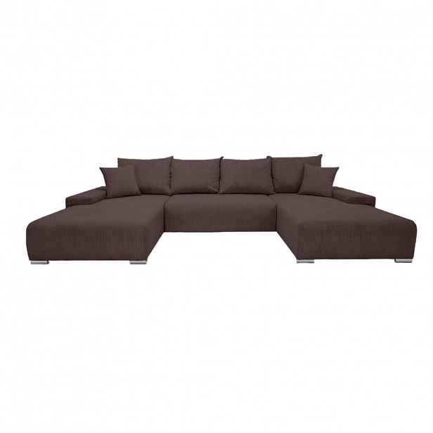 Fedve ECKSOFA Trawanga s rozkládací funkcí, Hnědá