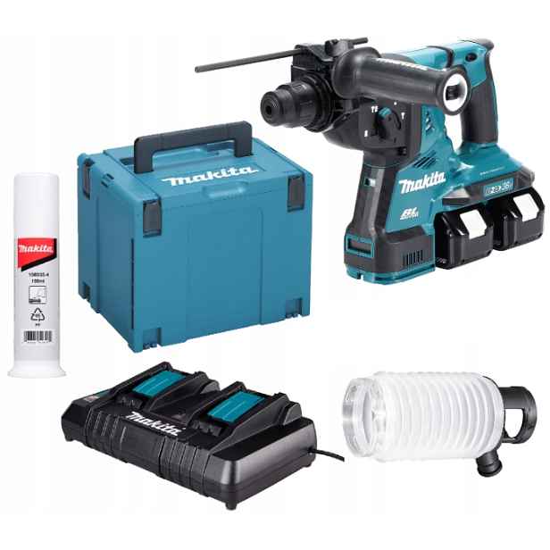 Makita DHR280PT2J Vrtací Kladivo S Podkováním 2x18V SDS-Plus 28mm 2,8J Avt