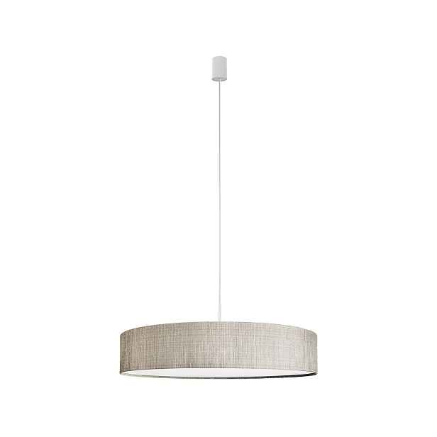 Závěsná lampa šedá stříbrná kulatá 65 cm nad stůl ostrov Turda Nowodvorski