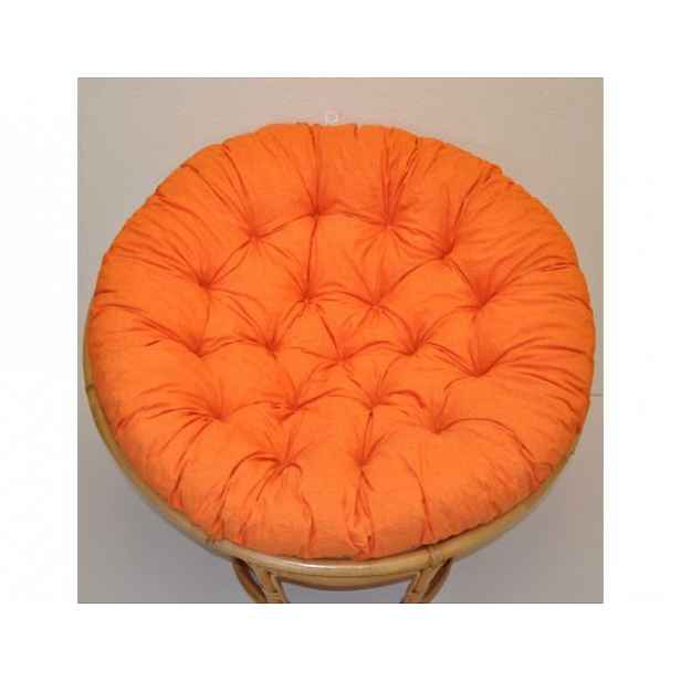 Polstr na PAPASAN 110 cm (průměr sedáku 120 cm) - oranžový MELÍR