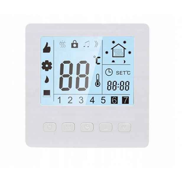 Regulátor Teploty Pokojový Termostat LCD 16A Bílý