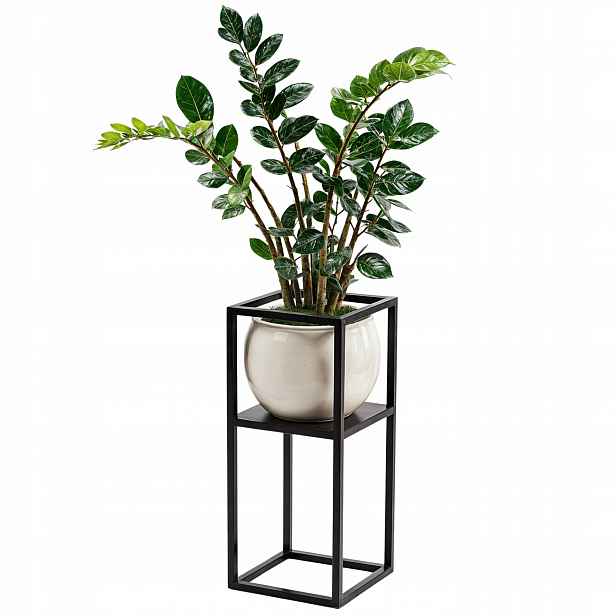Držák Na Květináč Kovový Stojan Na Květiny Černý 50 CM Loft Polský Výrobek