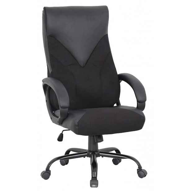 Kancelářské křeslo s područkami Sabina, černá ekokůže/černá látka