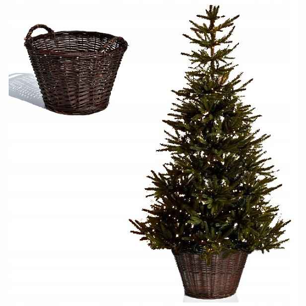Květináč na vánoční stromeček Koš obal proutěný 60 cm