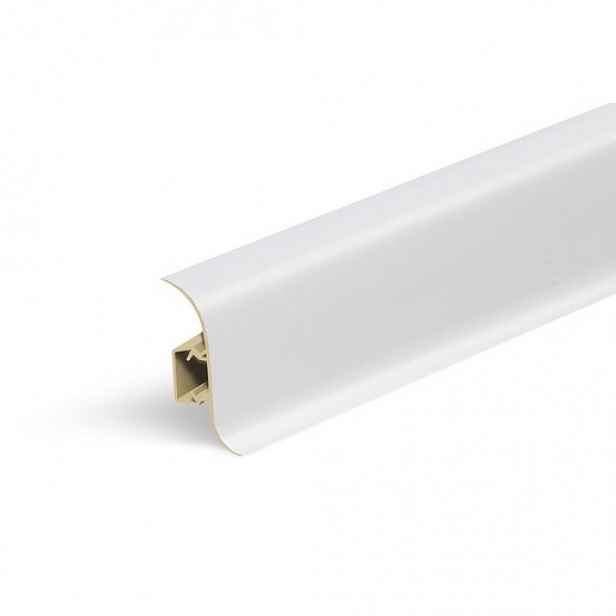 Lišta soklová Naturel bílá , PVC délka 250 cm, výška hrany 56 mm, NATNGF000