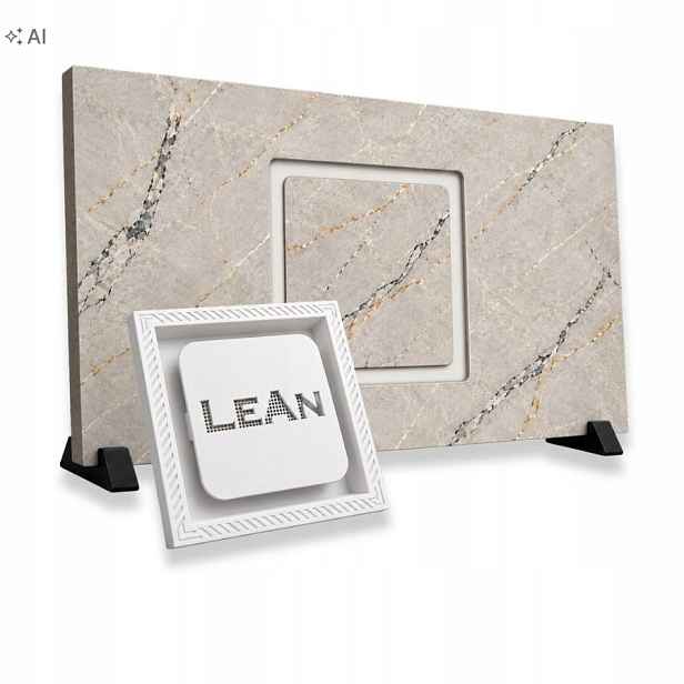 Skrytá ventilace LeAnKeramixPro rám pod světlé dlaždice Ø 100 mm, bílá barva