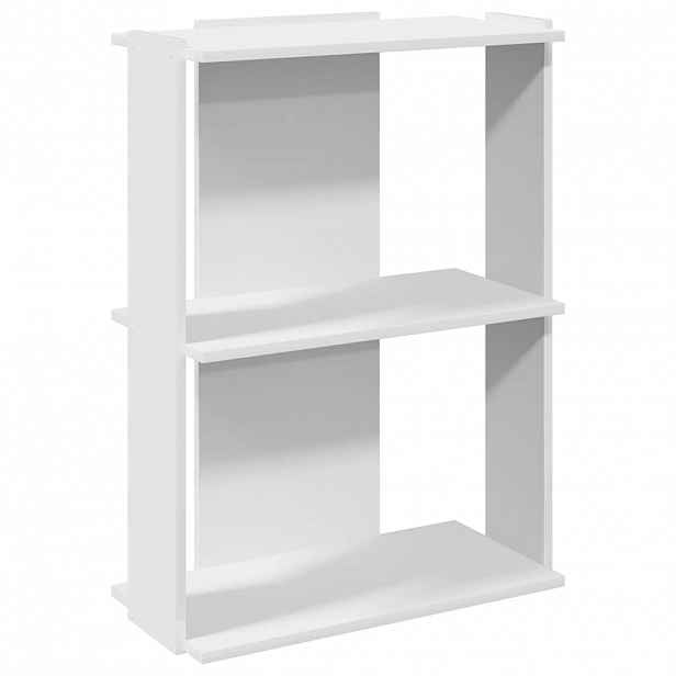 vidaXL Knihovna se 3 policemi bílá 60x30x80 cm kompozit