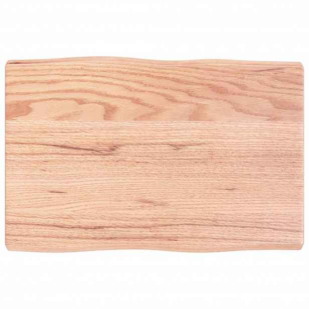 vidaXL Stolní deska světle hnědá 60x40x(2-4)cm ošetřený dub živá hrana