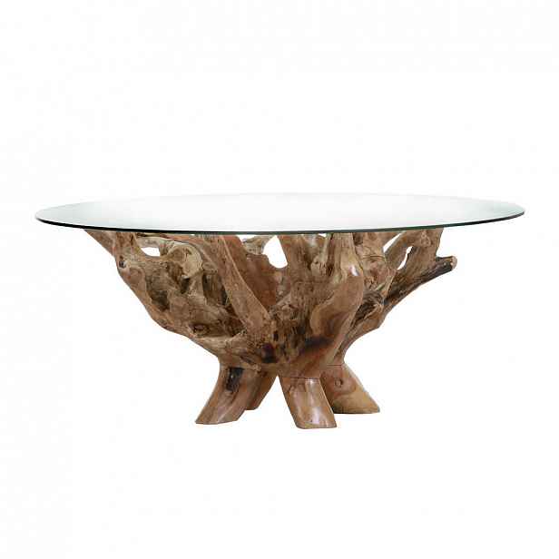 KONFERENČNÍ STŮL, hnědá, dřevo, sklo, 110/46 cm