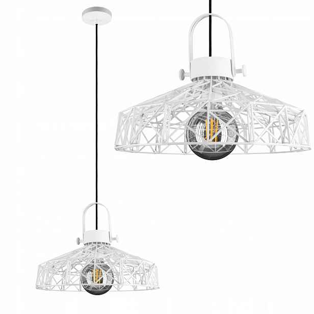 Závěsné stropní svítidlo Loft Lustr Retro Bílá