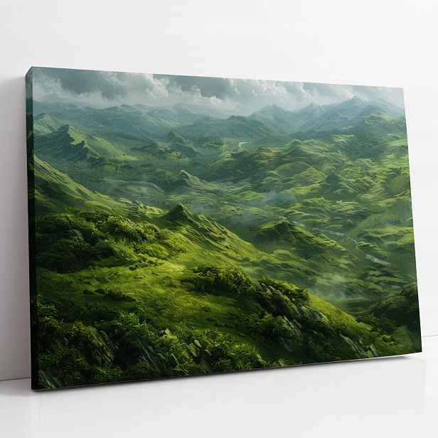 Obraz na plátně Zelené údolí mezi horami krajina do pokoje obýváku 80x60