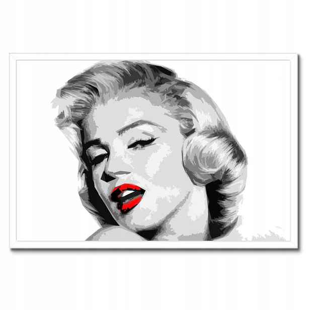 Plakáty v rámu 60x40 Marilyn červené rty