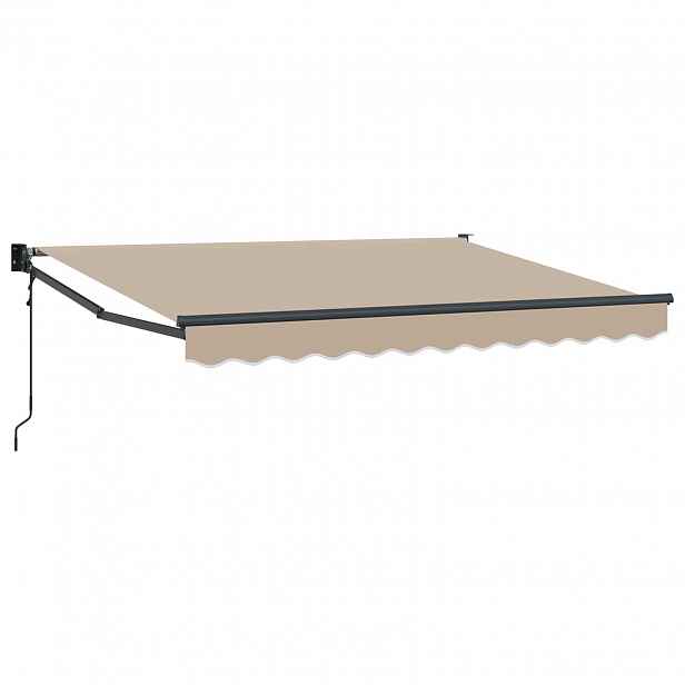 vidaXL Stahovací markýza Béžová 3,5 x 2 m Polyester a kov