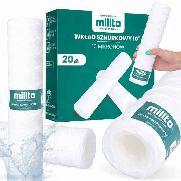 20 x Vodní Filtr Provázková Patrona 10'' Filtrační 10 mikronů Pp Předběžný Osmo G3
