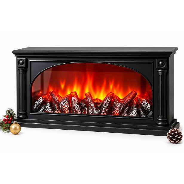 Led Elektrický Krb 57 CM, Dekorativní Efekt Ohně Usb Baterie