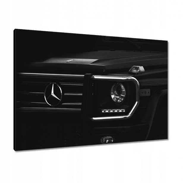 Obrazy 100x70 Mercedes černý terénní