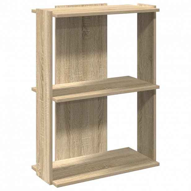 vidaXL Knihovna se 3 policemi dub sonoma 60x30x80 cm kompozit