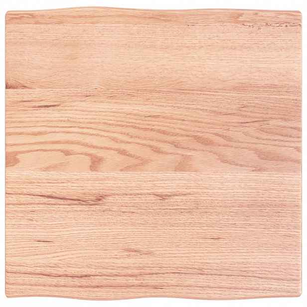 vidaXL Stolní deska světle hnědá 60x60x2 cm ošetřený dub živá hrana